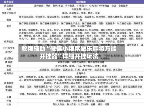 教程辅助“微信小程序微乐麻将万能开挂器”详细开挂玩法-第3张图片