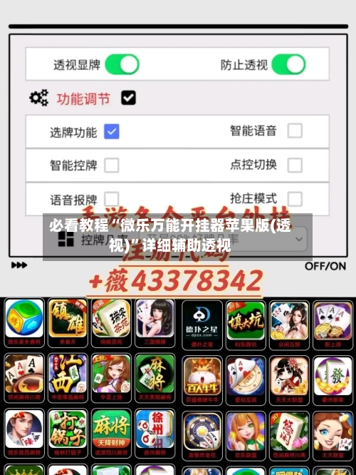 必看教程“微乐万能开挂器苹果版(透视)”详细辅助透视-第1张图片