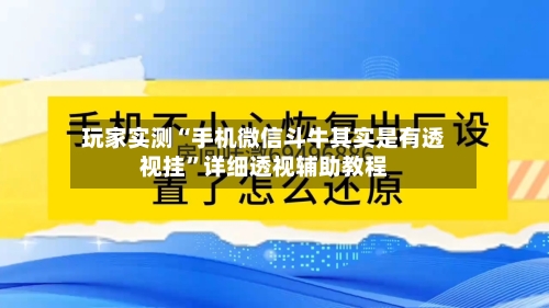 玩家实测“手机微信斗牛其实是有透视挂	”详细透视辅助教程-第2张图片