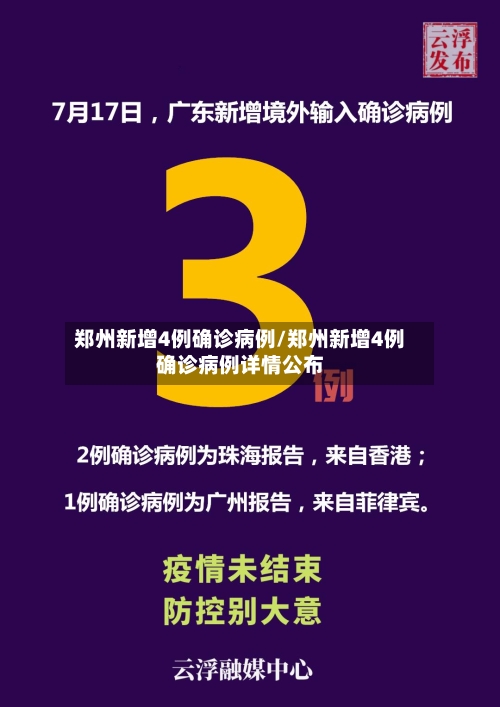 郑州新增4例确诊病例/郑州新增4例确诊病例详情公布-第1张图片