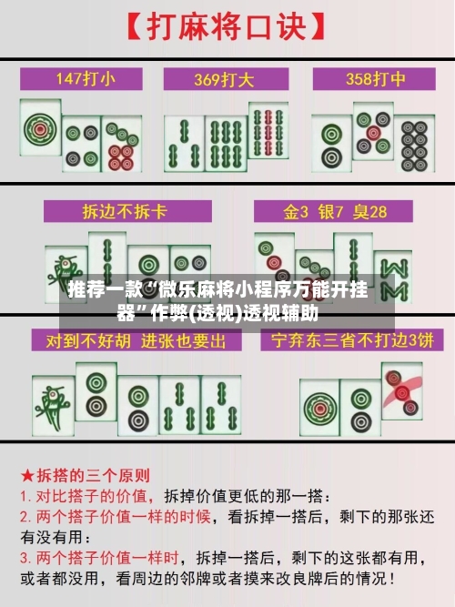推荐一款“微乐麻将小程序万能开挂器”作弊(透视)透视辅助-第1张图片