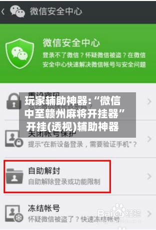 玩家辅助神器:“微信中至赣州麻将开挂器”开挂(透视)辅助神器-第3张图片