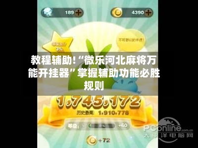 教程辅助!“微乐河北麻将万能开挂器”掌握辅助功能必胜规则-第3张图片