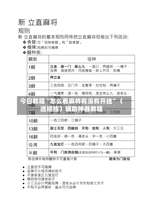 今日教程“怎么看麻将有没有开挂	”（透视挂）辅助神器教程-第1张图片