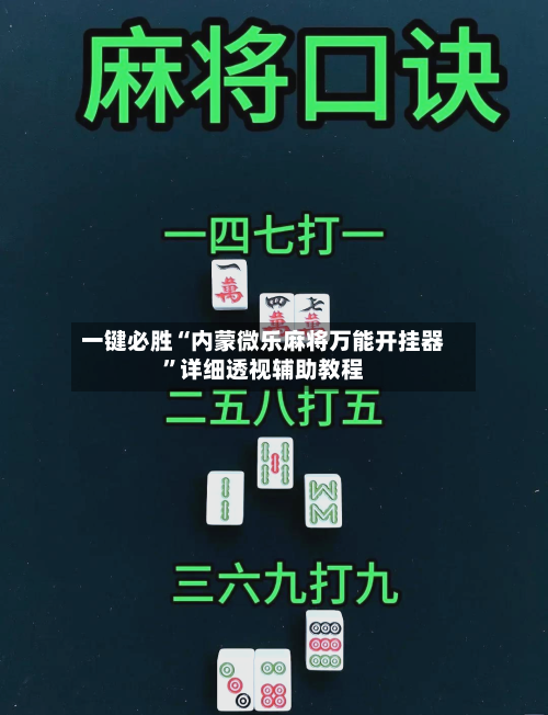 一键必胜“内蒙微乐麻将万能开挂器”详细透视辅助教程-第2张图片