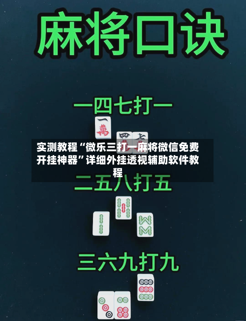 实测教程“微乐三打一麻将微信免费开挂神器”详细外挂透视辅助软件教程-第3张图片