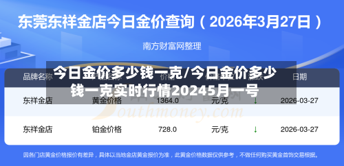 今日金价多少钱一克/今日金价多少钱一克实时行情20245月一号-第1张图片