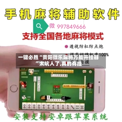 一键必胜“贵阳微乐麻将万能开挂器”太坑人了,真的有挂-第1张图片