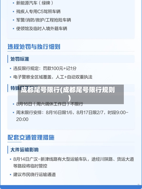 成都尾号限行(成都尾号限行规则)-第1张图片