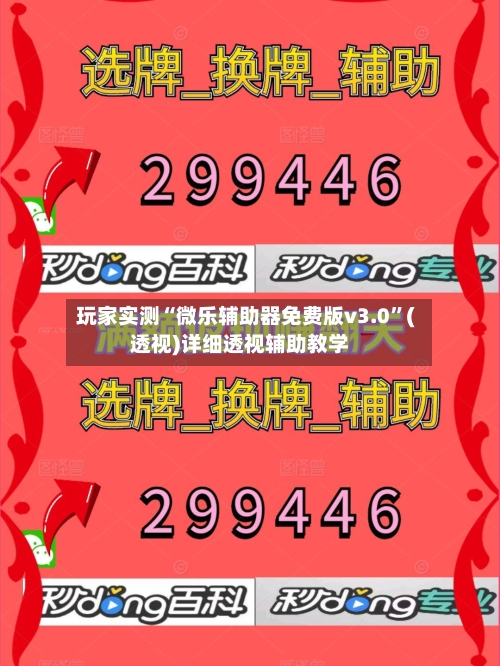 玩家实测“微乐辅助器免费版v3.0”(透视)详细透视辅助教学-第1张图片