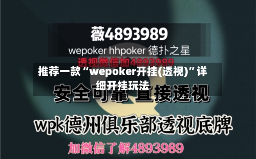 推荐一款“wepoker开挂(透视)”详细开挂玩法-第1张图片