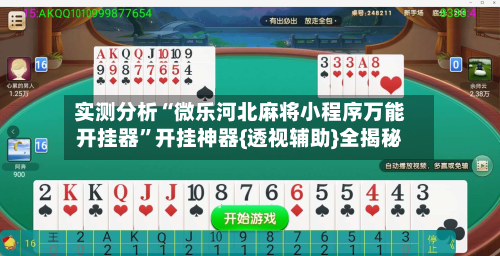 实测分析“微乐河北麻将小程序万能开挂器	”开挂神器{透视辅助}全揭秘-第1张图片