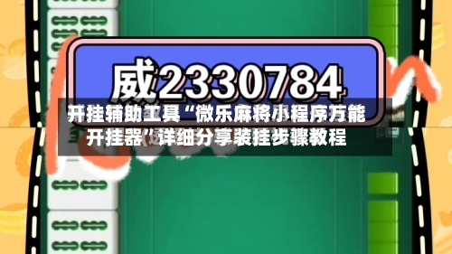 开挂辅助工具“微乐麻将小程序万能开挂器”详细分享装挂步骤教程-第1张图片