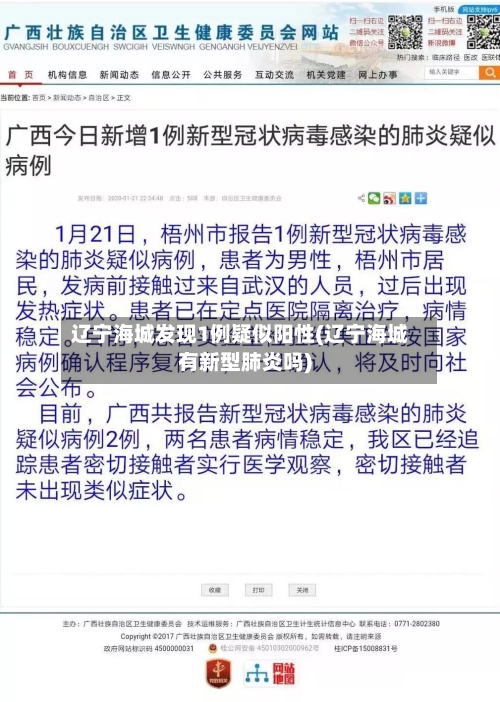 辽宁海城发现1例疑似阳性(辽宁海城有新型肺炎吗)-第1张图片