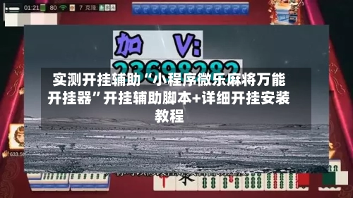 实测开挂辅助“小程序微乐麻将万能开挂器”开挂辅助脚本+详细开挂安装教程-第1张图片