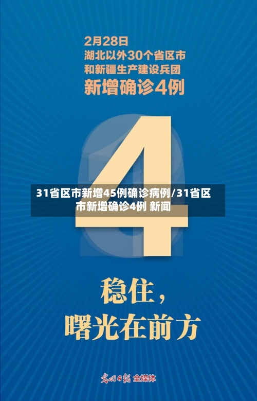 31省区市新增45例确诊病例/31省区市新增确诊4例 新闻-第1张图片
