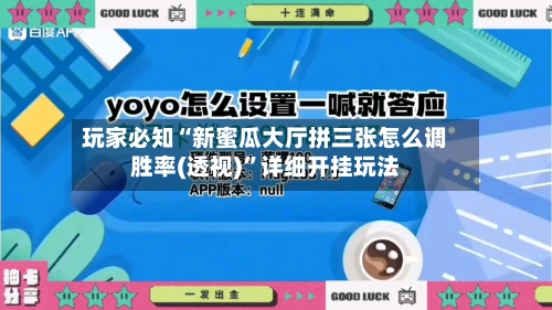 玩家必知“新蜜瓜大厅拼三张怎么调胜率(透视)”详细开挂玩法-第1张图片