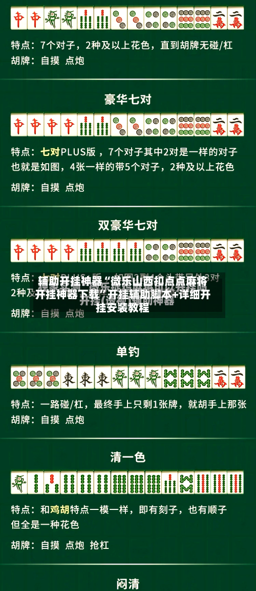 辅助开挂神器“微乐山西扣点点麻将开挂神器下载”开挂辅助脚本+详细开挂安装教程-第1张图片