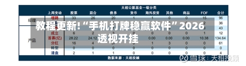 教程更新!“手机打牌稳赢软件”2026透视开挂-第1张图片