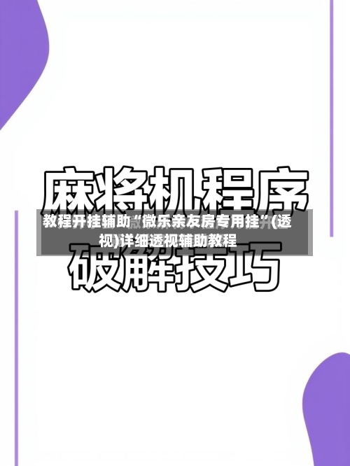 教程开挂辅助“微乐亲友房专用挂”(透视)详细透视辅助教程-第1张图片