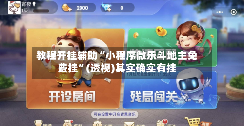 教程开挂辅助“小程序微乐斗地主免费挂”(透视)其实确实有挂-第1张图片