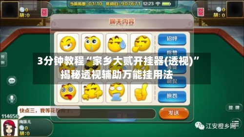 3分钟教程“家乡大贰开挂器(透视)”揭秘透视辅助万能挂用法-第1张图片