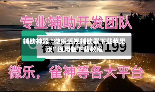 辅助神器“微乐透视辅助器下载苹果版”通用版下载教程-第1张图片