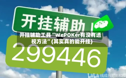 开挂辅助工具“WePOKer有没有透视方法	”(其实真的能开挂)-第1张图片