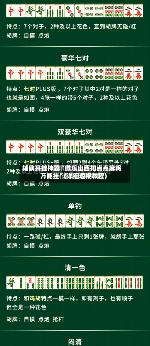 辅助开挂神器“微乐山西扣点点麻将万能挂”(详细透视教程)-第1张图片