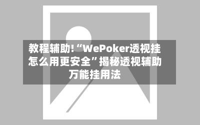 教程辅助!“WePoker透视挂怎么用更安全”揭秘透视辅助万能挂用法-第1张图片