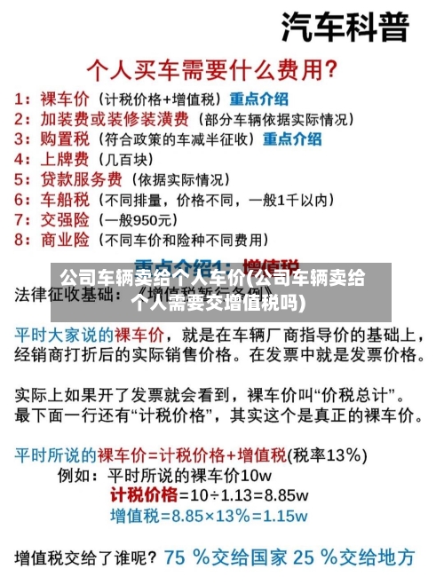 公司车辆卖给个人车价(公司车辆卖给个人需要交增值税吗)-第1张图片
