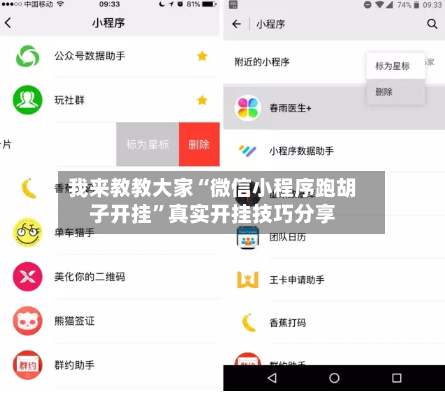 我来教教大家“微信小程序跑胡子开挂”真实开挂技巧分享-第1张图片