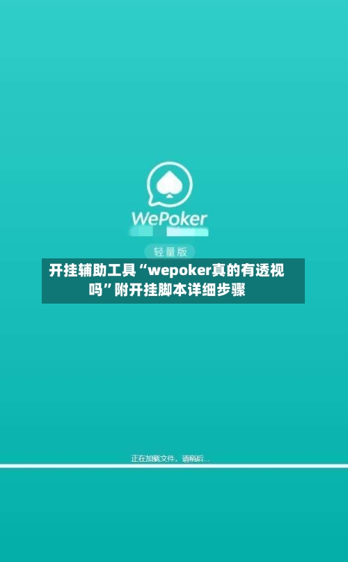 开挂辅助工具“wepoker真的有透视吗”附开挂脚本详细步骤-第1张图片
