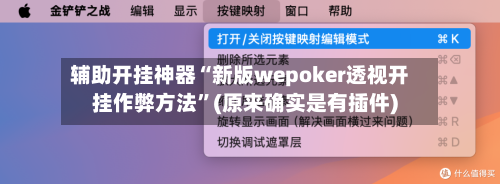 辅助开挂神器“新版wepoker透视开挂作弊方法”(原来确实是有插件)-第1张图片