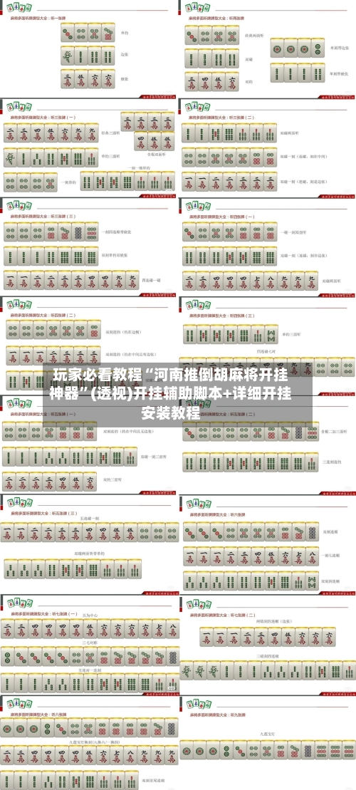 玩家必看教程“河南推倒胡麻将开挂神器	”(透视)开挂辅助脚本+详细开挂安装教程-第1张图片