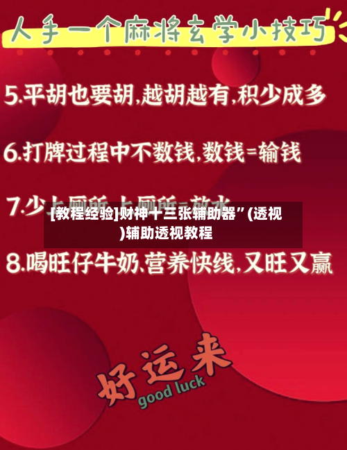 [教程经验]财神十三张辅助器”(透视)辅助透视教程-第1张图片