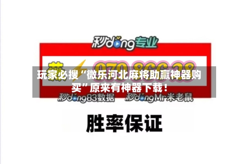 玩家必搜“微乐河北麻将助赢神器购买”原来有神器下载！-第1张图片