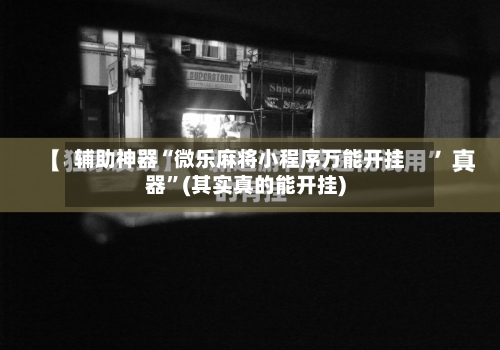 辅助神器“微乐麻将小程序万能开挂器	”(其实真的能开挂)-第1张图片