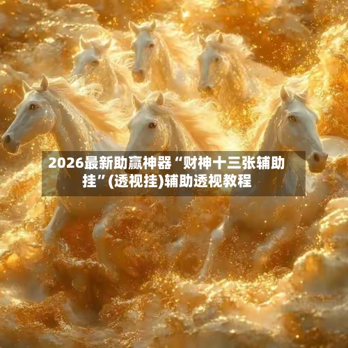2026最新助赢神器“财神十三张辅助挂”(透视挂)辅助透视教程-第1张图片