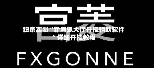 独家实测“新鸿狐大厅开挂辅助软件	”详细开挂教程-第1张图片