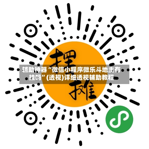 辅助神器“微信小程序微乐斗地主有挂吗	”(透视)详细透视辅助教程-第1张图片