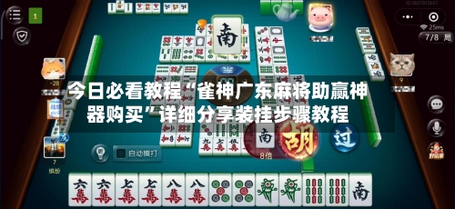 今日必看教程“雀神广东麻将助赢神器购买	”详细分享装挂步骤教程-第1张图片