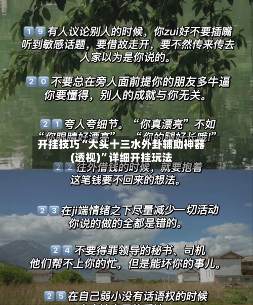 开挂技巧“大头十三水外卦辅助神器(透视)”详细开挂玩法-第1张图片