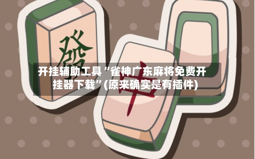 开挂辅助工具“雀神广东麻将免费开挂器下载”(原来确实是有插件)-第1张图片