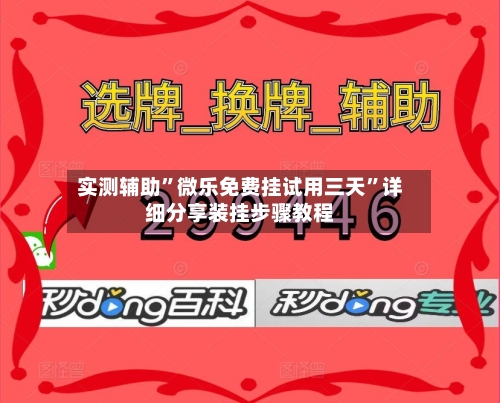 实测辅助”微乐免费挂试用三天	”详细分享装挂步骤教程-第1张图片
