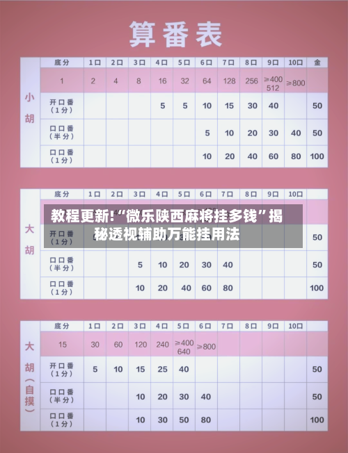 教程更新!“微乐陕西麻将挂多钱”揭秘透视辅助万能挂用法-第1张图片