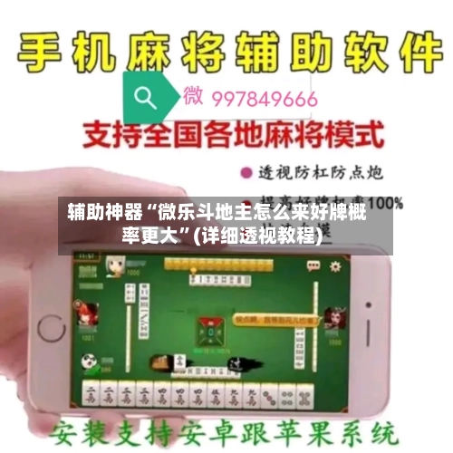 辅助神器“微乐斗地主怎么来好牌概率更大”(详细透视教程)-第1张图片