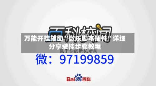 万能开挂辅助“微乐脚本插件”详细分享装挂步骤教程-第1张图片
