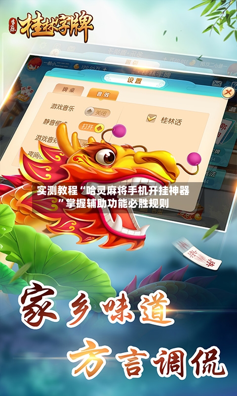 实测教程“哈灵麻将手机开挂神器”掌握辅助功能必胜规则-第1张图片