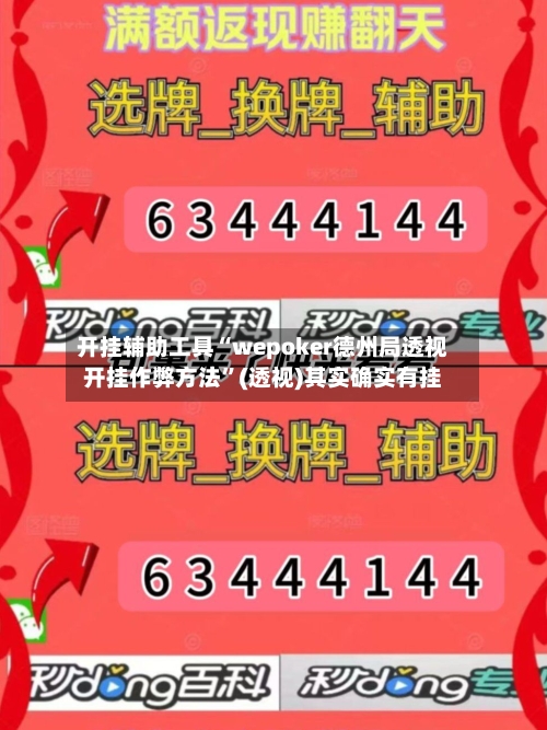 开挂辅助工具“wepoker德州局透视开挂作弊方法”(透视)其实确实有挂-第1张图片
